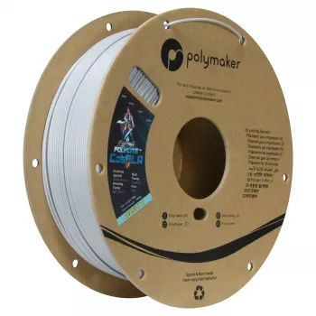Polymaker CosPLA Version A PLA Filament 1.75mm White 1kg – Easy to Sand & Paint