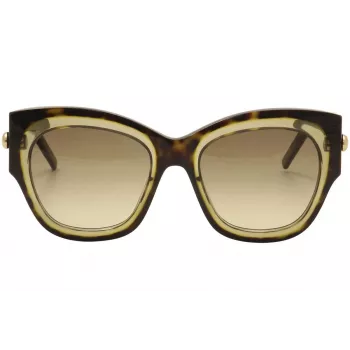 POMELLATO Women's Sunglasses PM0008S-001 - Black Acetate Frame, Grey Lens, 52mm