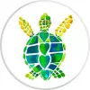 PopSockets PopGrip Turtle Love - Swappable Phone Grip & Stand, Multi-Colour