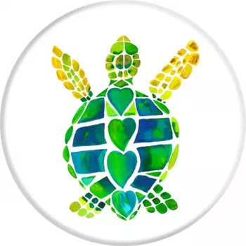 PopSockets PopGrip Turtle Love - Swappable Phone Grip & Stand, Multi-Colour