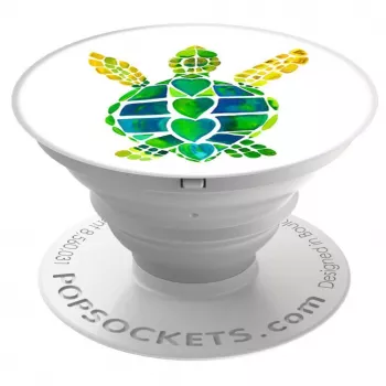 PopSockets PopGrip Turtle Love - Swappable Phone Grip & Stand, Multi-Colour