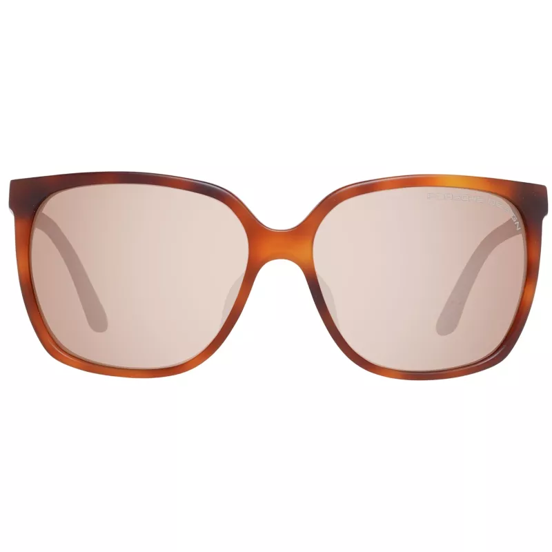 Porsche Design P8589-60E Women's Sunglasses - Gunmetal Grey, Square Frame, UV400 Protection