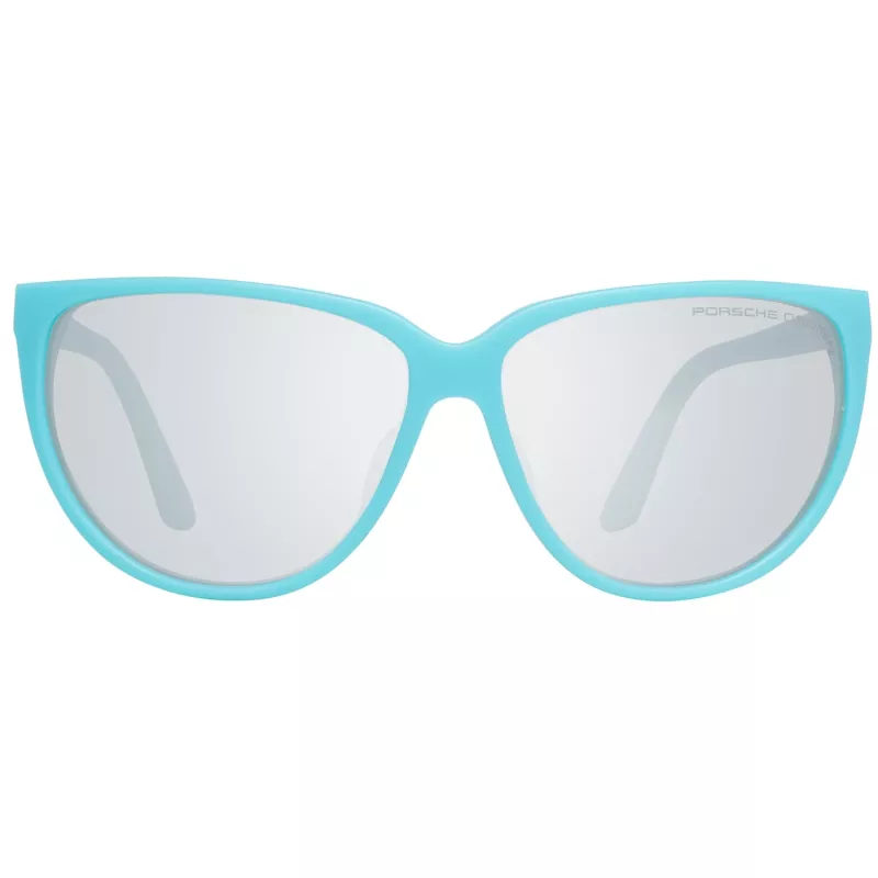 PORSCHE DESIGN Women's Sunglasses P8588-61B Rectangular Metal Frame Silver/Palladium Grey Lens 61/13/135 mm