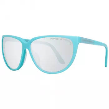 PORSCHE DESIGN Women's Sunglasses P8588-61B Rectangular Metal Frame Silver/Palladium Grey Lens 61/13/135 mm