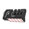 Port Connect Desktop Cable Manager for Mouse and Keyboard – Self-Adhesive Silicone Clip, 3 Slots, Black