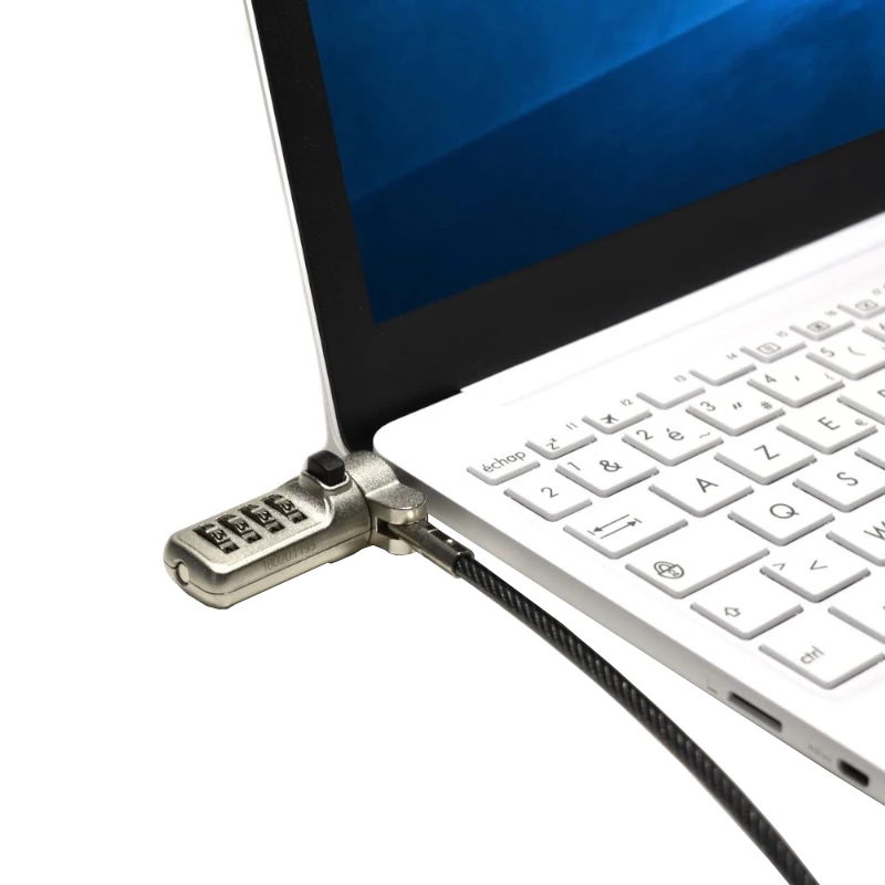 Port Connect Nano Slot Security Combination Cable - 1.8m Braided Steel Kensington Lock