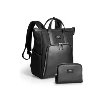 PORT DESIGNS Muse Signature Laptop Backpack for 16 inch Laptops, Black, 20L, Recycled Polyester