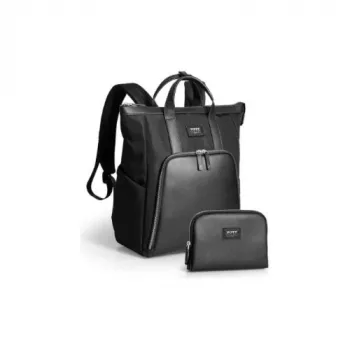 PORT DESIGNS Muse Signature Laptop Backpack for 16 inch Laptops, Black, 20L, Recycled Polyester