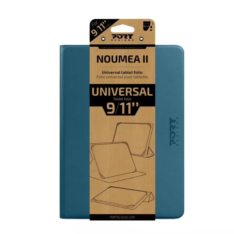 Port Designs Noumea II Universal Folio Tablet Case for 9-11 Inch Tablets - Blue (201328)