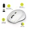 Port Designs Port Connect Silent 1600DPI 3 Button Wireless Mouse - White