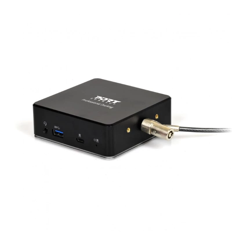 PORT USB-C 11-in-1 Multiport Hub Docking Station - 2x HDMI 4K, 3x USB-A, USB-C PD 100W, RJ45 Gigabit Ethernet, Audio Jack - Black
