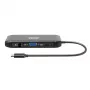 PORT USB-C Docking Station 11-in-1 Hub with 4K HDMI, VGA, Gigabit Ethernet, 100W PD, USB 3.1, SD/MicroSD, Audio - Black