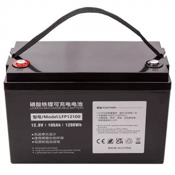 POWER PLANT LiFePO4 Battery 12.8V 100Ah – 1280Wh Deep Cycle with Built-in BMS