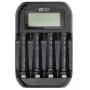 POWER PLANT PP-UN4 4-Bay LCD Battery Charger for AA/AAA NiMH NiCd Rechargeable Batteries