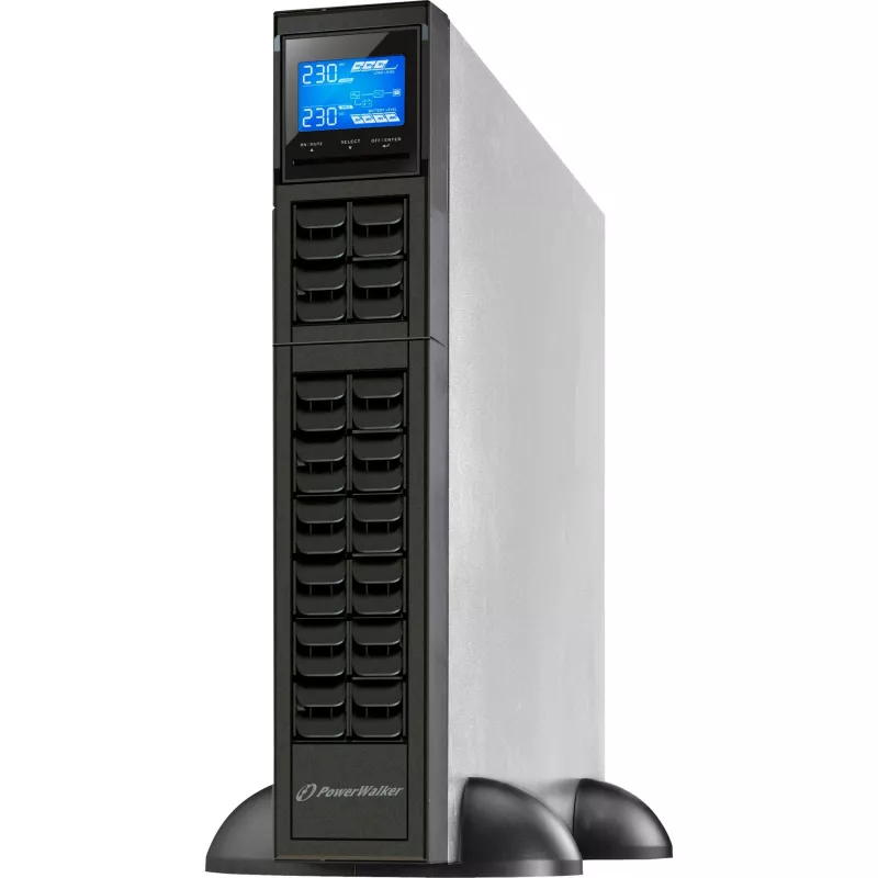 PowerWalker VFI 2000 CRS Uninterruptible Power Supply (UPS) Double-Conversion (Online), 2 kVA / 1600 W, 4 AC Outlets, Tower