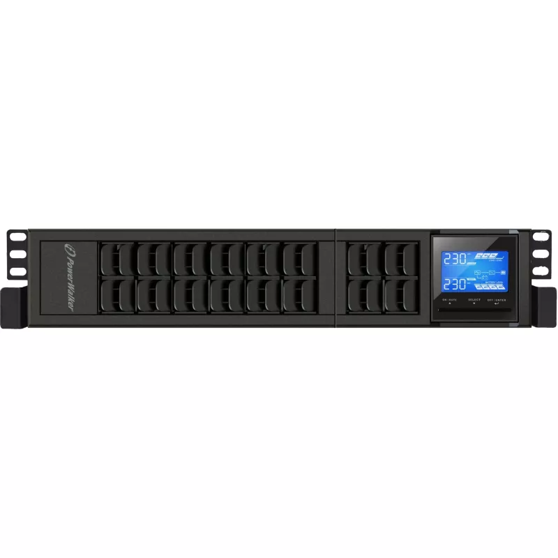 PowerWalker VFI 2000 CRS Uninterruptible Power Supply (UPS) Double-Conversion (Online), 2 kVA / 1600 W, 4 AC Outlets, Tower