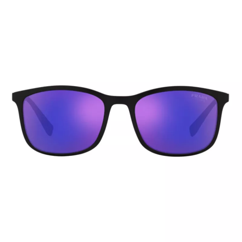 PRADA Linea Rossa Men's Sunglasses PS01TS-16G05U Matte Black Frame Grey Mirror Silver Lens 55/19/140 mm