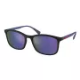 PRADA Linea Rossa Men's Sunglasses PS01TS-16G05U Matte Black Frame Grey Mirror Silver Lens 55/19/140 mm
