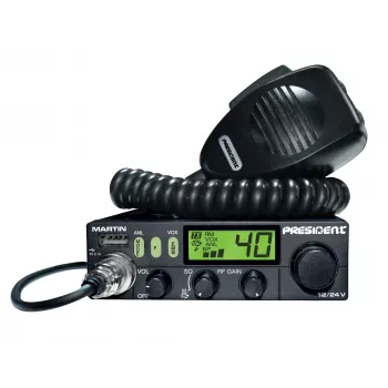 President Martin ASC CB Radio Transceiver AM/FM 12/24V