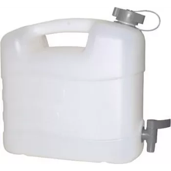 PRESSOL 20 L HDPE Jerry Can with Drain Tap, White, Food-Safe 21167