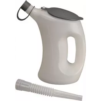 PRESSOL 3L Measuring Jug with Lid and Flexible Spout, White/Transparent 07623