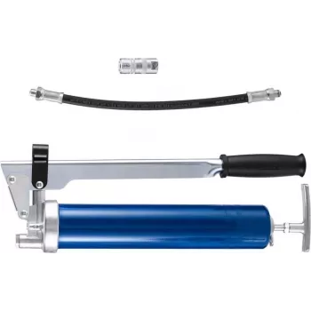 Pressol PRELIxx Blue Manual Lever Grease Gun for 400 g Cartridges, M10x1 Outlet with Bleeding Valve 14203 341