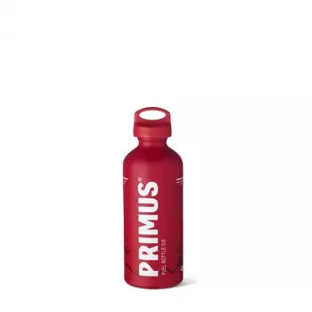 Primus 721950 Fuel Bottle 0.6 L Red Diesel - Seamless Aluminum, Child-Safe Cap, Leak-Proof