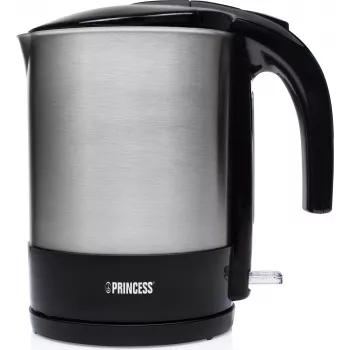 Princess 2892 Electric Kettle 1.7L 2200W Black Plastic Stainless Steel with Water Level Indicator and Overheat Protection 01.236039.01.001