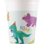 Procos Dino Party Paper Cups 200 ml, 8-Pack, Multi-Colour Dinosaur Design 97975