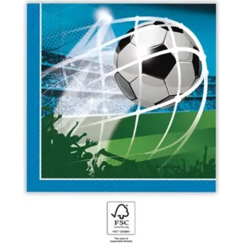PROCOS Football Party 2-Ply Paper Napkins 20-Pack 33x33 cm Green/White/Black (93747)