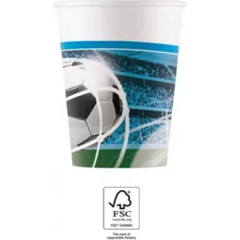 Procos Football Party Paper Cups 200 ml, 8-Pack (93746)