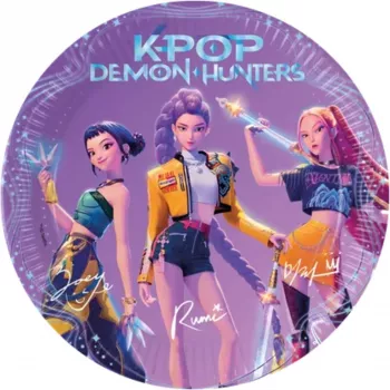 PROCOS K-Pop Demon Hunters Paper Plates 23cm 8-Pack (98638)