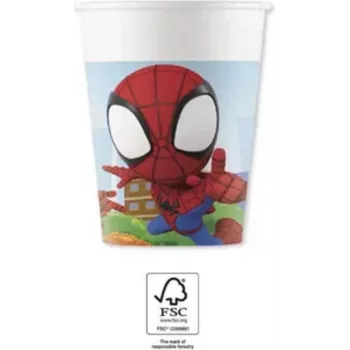 Procos Marvel Spider-Man Paper Cups 200ml 8-Pack Party Cups 94877