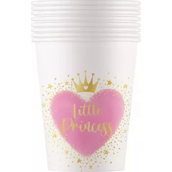 Procos My Little Princess Paper Cups 200ml 8-Pack 96477