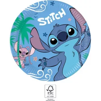 Procos Stitch & Angel Paper Plates 8-Pack 23cm Disney Lilo & Stitch Party Tableware 96794