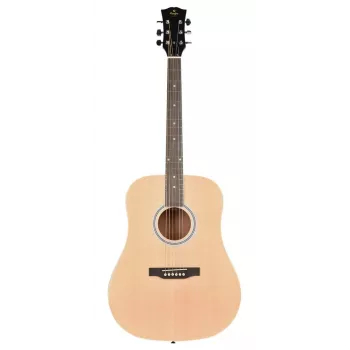 Prodipe Guitars SD25 Dreadnought Acoustic Guitar - Solid Sitka Spruce Top, Mahogany Back & Sides, Natural High Gloss