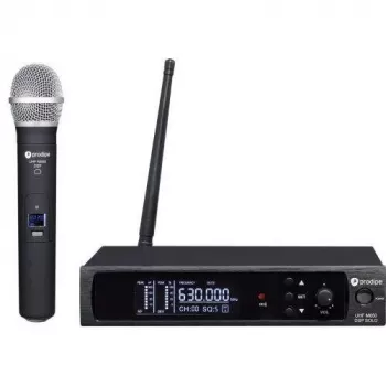 Prodipe M850 DSP SOLO UHF F5 Wireless Vocal System with Dynamic Cardioid Microphone, True Diversity Receiver, 100 Selectable Channels, Integrated DSP, 100m Range