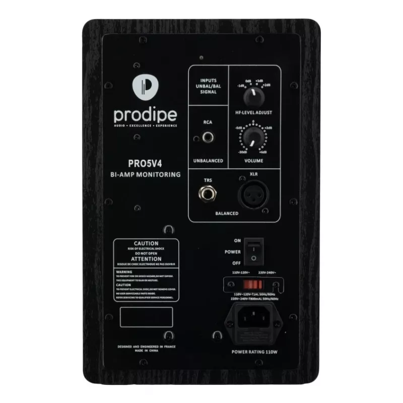 Prodipe Pro 5 V4 Active Studio Monitor (Single) - 5.25 inch Woofer, 75W Bi-Amplified, XLR/TRS/RCA