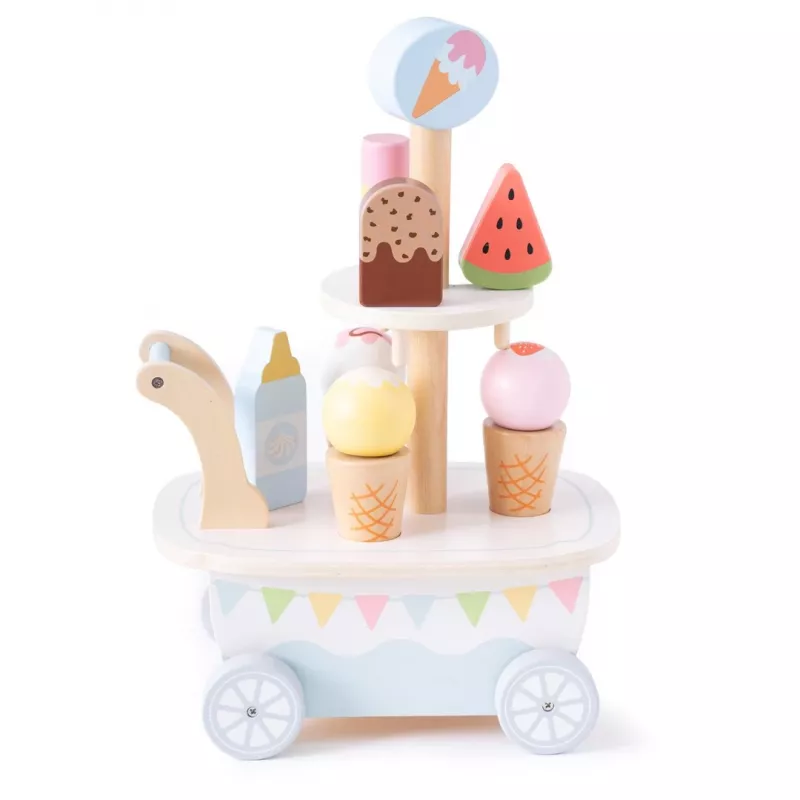 Promis LD04 Wooden Ice Cream Parlor Trolley for Children