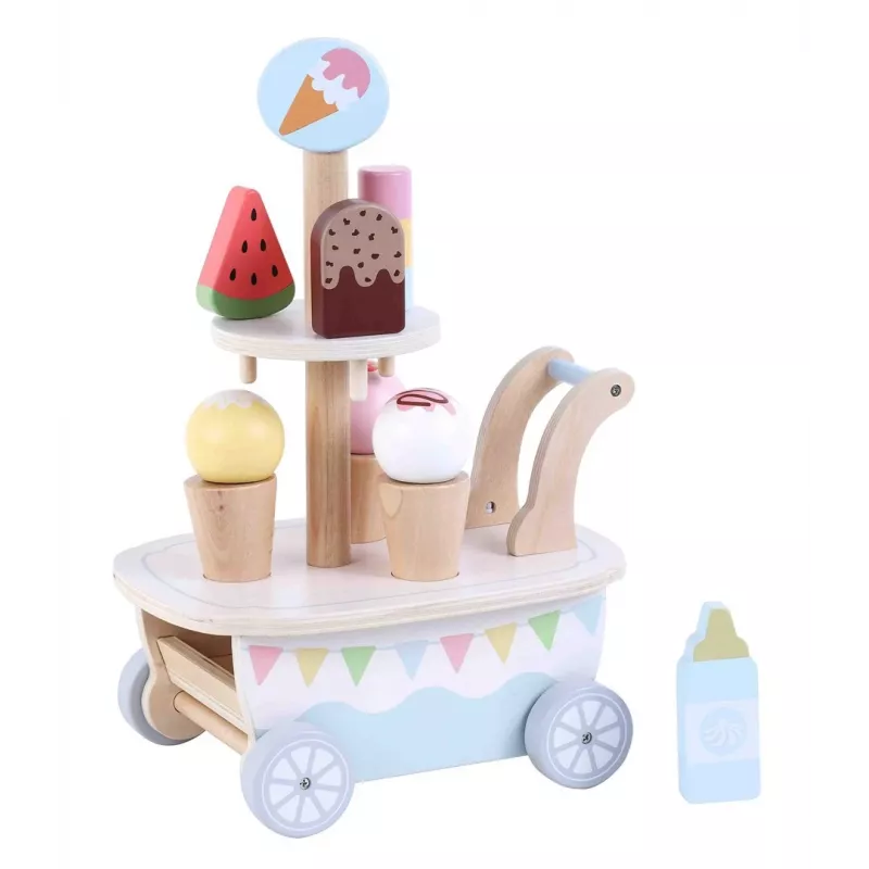 Promis LD04 Wooden Ice Cream Parlor Trolley for Children