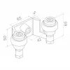 PSG 60.022.7016 Upper Gate Guide Bracket for Sliding Gates, 42mm Rollers, Anthracite Grey RAL7016
