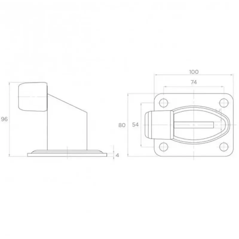 PSG 60.038.9005 Gate Stop Bumper, Black RAL 9005, Rubber, 60 mm Diameter, 38 mm Height