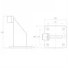 PSG 60.039.9005 Gate Stop Bumper, EPDM Rubber, Black RAL 9005, 2-Hole Bolt-On, 70mm Hole Spacing, 11mm Holes, -30°C to +80°C