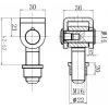 PSG 61.001.01 Weld-On Hinge M16 Thread Galvanized Eye