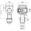 PSG 61.001 Weld-On Hinge with M16 Thread – Steel, Raw Finish