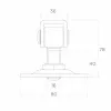 PSG 61.018 Adjustable Gate Hinge with 80x80x3 mm Mounting Plate, M16 Thread