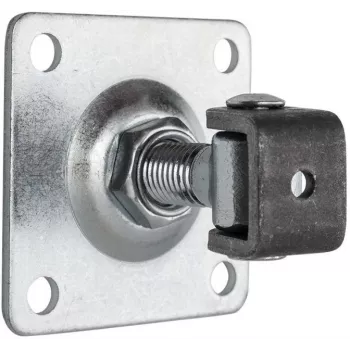 PSG 61.018 Adjustable Gate Hinge with 80x80x3 mm Mounting Plate, M16 Thread