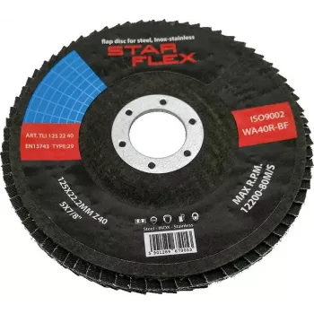PSG Star Flex T29 125-22 Grit 40 INOX Flap Disc TLI1252240