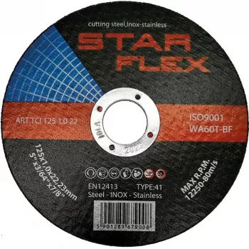 PSG Star Flex T41-125-1.0 WA60T-BF-INOX Cutting Disc 125 x 1.0 mm for Stainless Steel