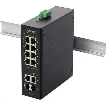 PULSAR ISFG108 Industrial PoE Switch (8xPoE, 2x SFP, Unmanaged, 240W)